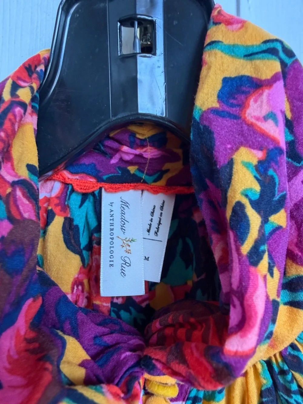 Anthropologie Meadow Rue Cecilia Button Floral Blouse Size M - Picture 7 of 10